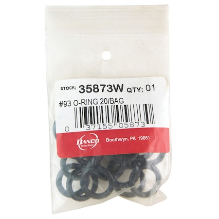 Danco Danco 13/16 in. D X 9/16 in. D No 93 Rubber O-Ring 20 pk 35873W